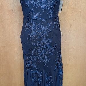 Elegant Navy Floral Dress